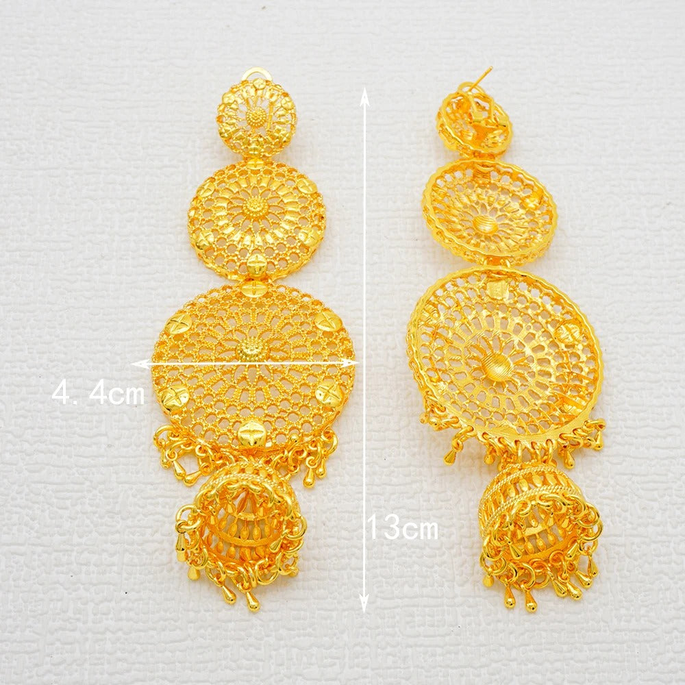 Sirena Gold Statement Earrings.