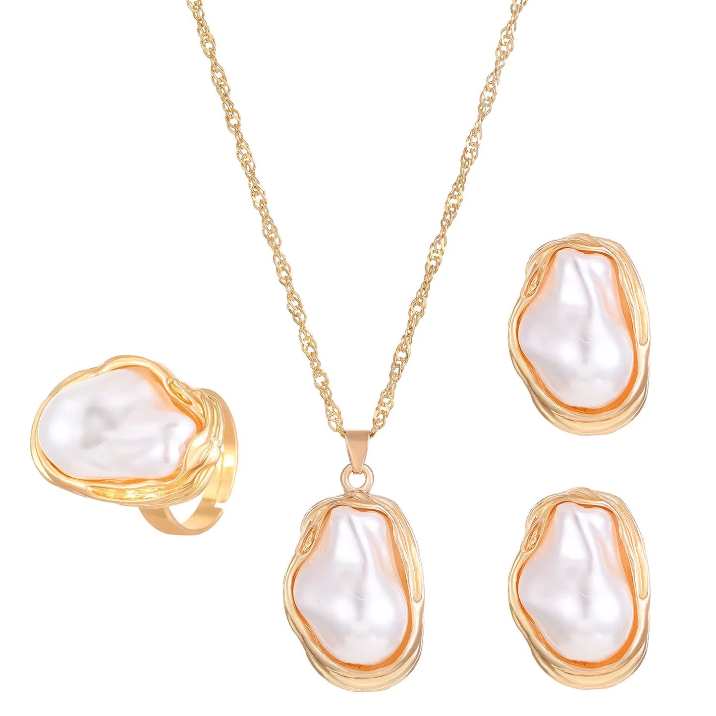 Baroque Pearl Jewelery Set