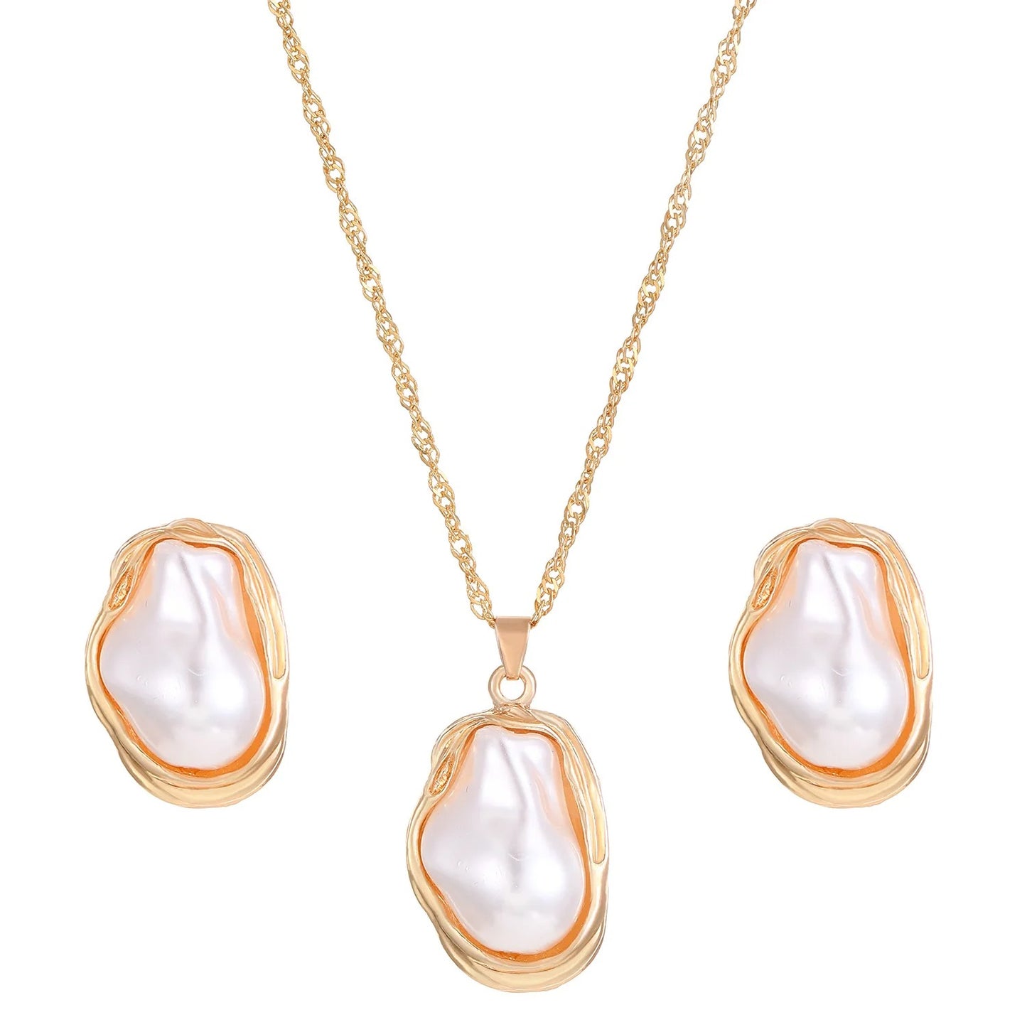 Baroque Pearl Jewelery Set